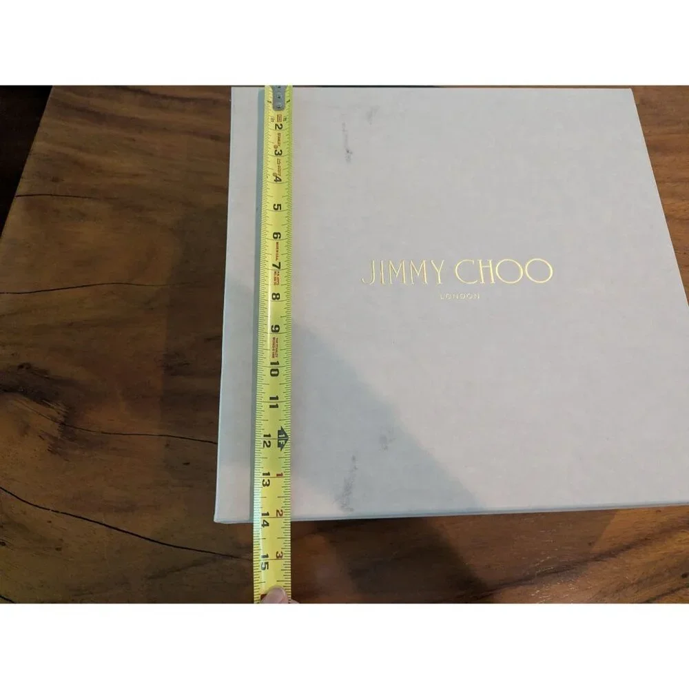 Jimmy Choo Empty Shoe Box With Lid & Tissue Paper 14 x 14 x 5.25